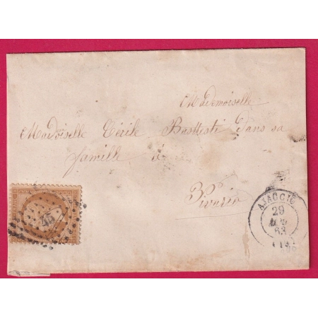 N°21 PC DU GC 45 AJACCIO CORSE POUR VIVARIO LETTRE COVER
