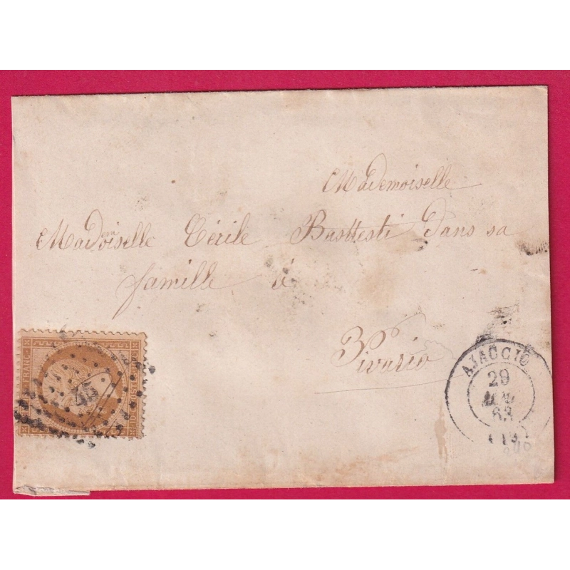 N°21 PC DU GC 45 AJACCIO CORSE POUR VIVARIO LETTRE COVER