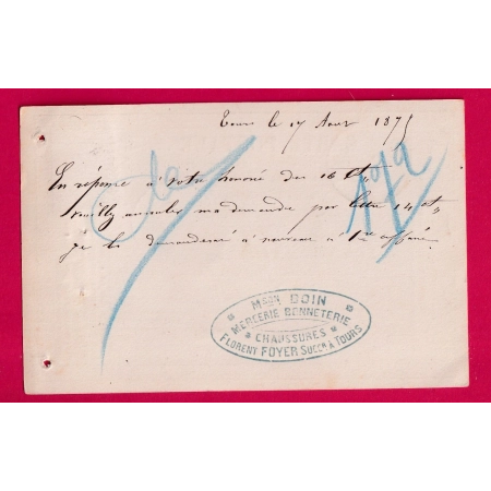 N°55 GC 3997 GARE DE TOURS INDRE ET LOIRE CARTE MAXIMUM POUR PARIS LETTRE COVER