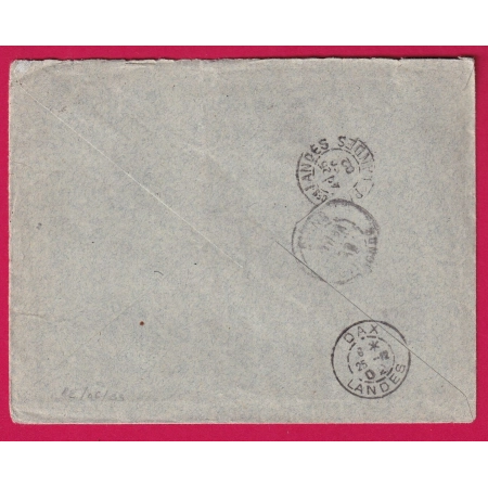 N°111 117 PARIS DEPART LEVEE EXCEPTIONNELLE POUR RIOM POSTE RESTANTE PUY DE DOME LETTRE COVER