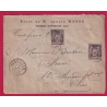 N°97 X2 NERONDES CHER  LETTRE CHARGEE POUR ST AMAND MONTROND 1889 COVER