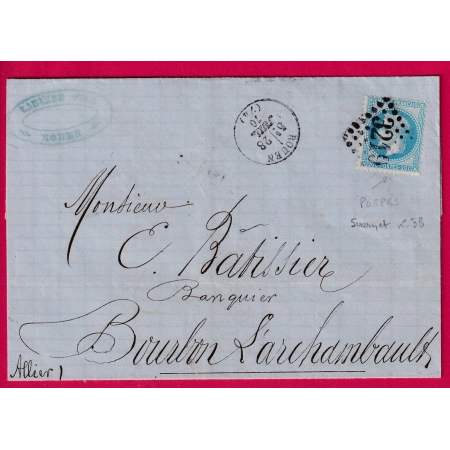 N°29 VARIETE SUARNET POSPES GC ROUEN POUR BOURBON L'ARCHAMBAULT LETTRE COVER
