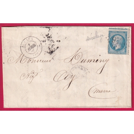 N°22 PIQUAGE A CHEVAL BELLE VARIETE GC 3346 SCEAUX SEINE POUR AY MARNE LETTRE COVER