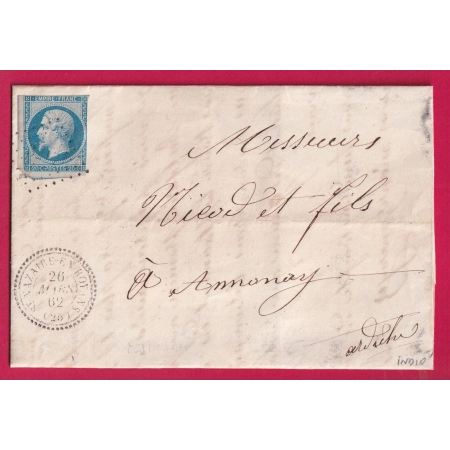 N°14 PC 3217 ST NAZAIRE EN ROYANS DROME CAD TYPE 22 POUR ANNONAY LETTRE COVER