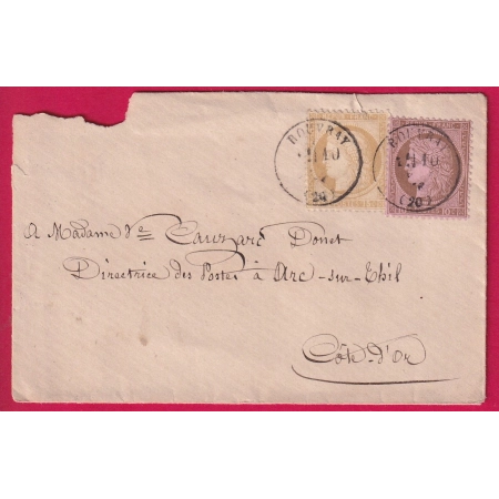 N°54 55 CAD TYPE 16 ROUVRAY COTE D'OR POUR ARC SUR THIL LETTRE COVER