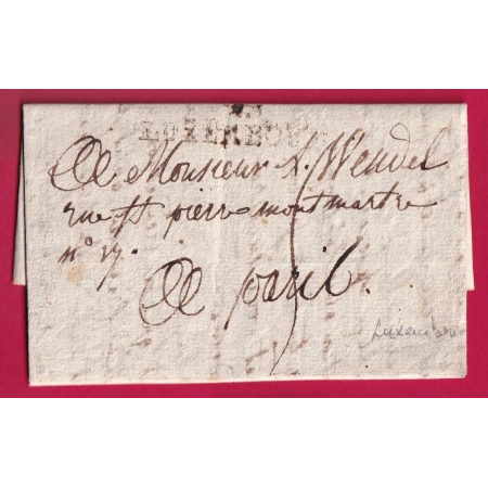 MARQUE CONQUIS 98 LUXEMBOURG POUR PARIS LETTRE COVER