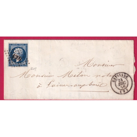 N°14 BLEU NOIR PC 1209 ESTISSAC AUBE POUR LAINES AUX BOIS LETTRE