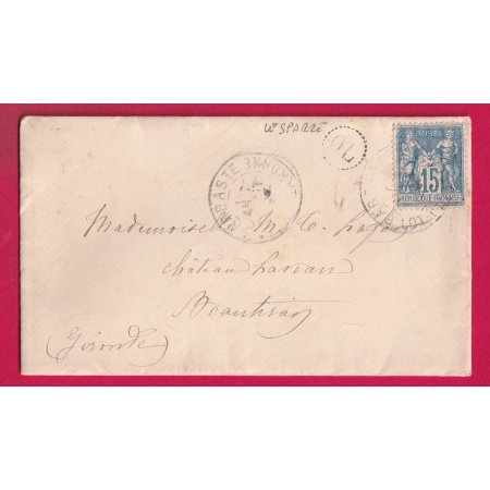 N°101 BARBASTE HAUTE GARONNE OL LESPARRE POUR BEAUTIRAN GIRONDE LETTRE COVER
