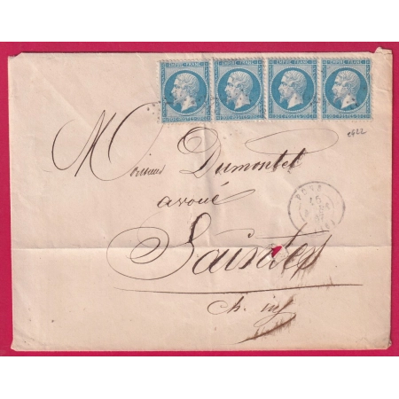 N°22 X4 GC 2422 PONS CHARENTE INFERIEURE POUR SAINTES LETTRE COVER