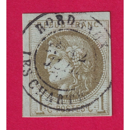 N°37C CAD TYPE 17 BORDEAUX LES CHARTONS COTE 350€ TIMBRE BRIEFMARKEN STAMP FRANCE