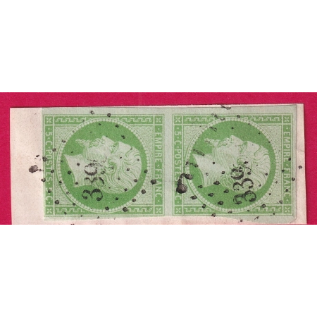 N°12 PAIRE PC 3395 TOURNOS SAONE ET LOIRE COTE 225€ BRIEFMARKEN STAMP FRANCE