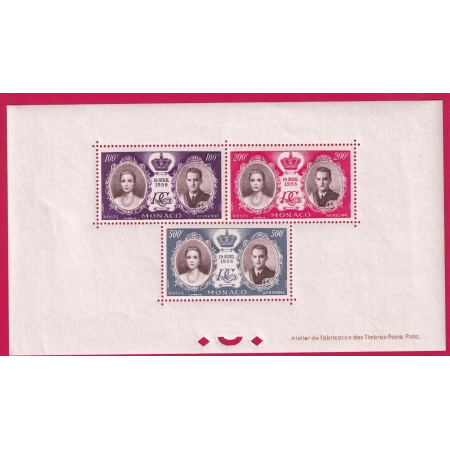 MONACO BLOC FEUILLET N°6 TIMBRE BRIEFMARKEN STAMP FRANCE