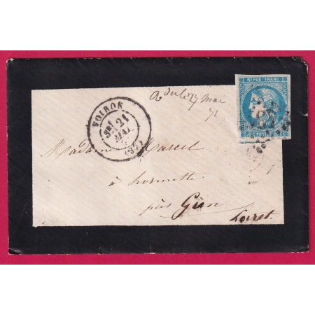 N°46B GC 4317 VOIRON ISERE POUR GIEN LOIRET LETTRE COVER