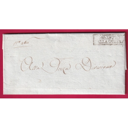 FRANCHISE MINISTRO D LA GUERRA REPUBLICCA CISALPINA MILANO ANVI 1798 ARMEE ITALIE LETTRE COVER