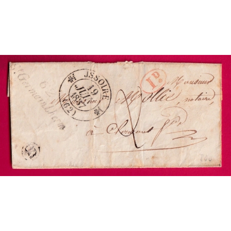 CURSIVE 62 ST GERMAIN EN LHERM PUY DE DOME T12 ISSOIRE 1837 POUR CLERMONT LETTRE