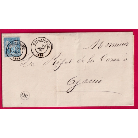 N°79 CAD CALCATOGGIO CORSE POUR AJACCIO LETTRE