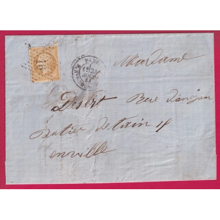 N°21 PARIS ETOILE 16 R Nve BOURG L'ABBE POUR PARIS LETTRE COVER