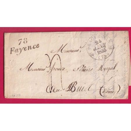 CURSIVE 78 FAYENCE VAR + T12 DRAGUIGNAN POUR LE BUIS EN BARRONIES DROME LETTRE COVER