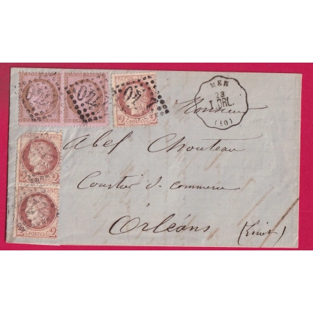 N°51 X3 + 58 PAIRE CONVOYEUR STATION MER LOIR ET CHER GC 2740 ORLEANS LOIRET LETTRE COVER