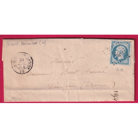 N°14 BLEU LAITEUX PC 2178 LA MOTTE CHALANCON DROME POUR DIE LETTRE