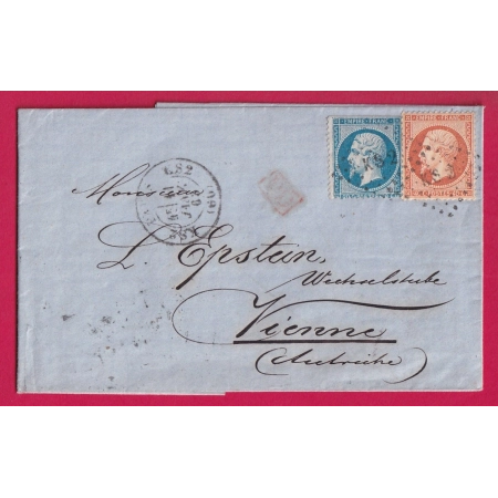 N°22 23 PARIS KS2 60 KS2 LOSANGE KS2 POUR VIENNE AUTRICHE LETTRE