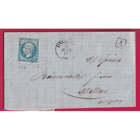 N°22 GC 3126 RIBEAUVILLE HAUT RHIN BOITE URBAINE A POUR MILLAU AVEYRON LETTRE COVER