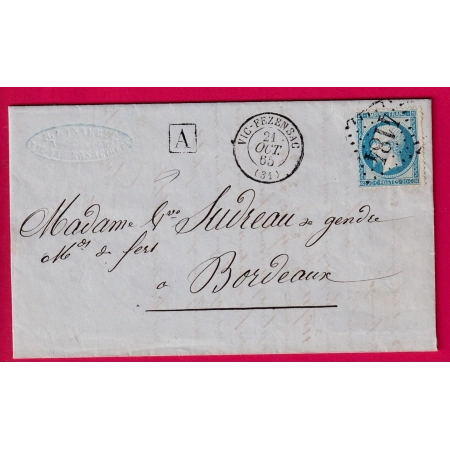N°22 GC 4184 VIC FEZENSAC GERS BOITE URBAINE A POUR BORDEAUX LETTRE