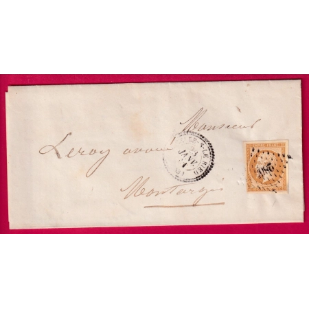 N°13 PC 2865 LA SELLE SUR LE BIED LOIRET CAD TYPE 22 POUR MONTARGIS LETTRE COVER