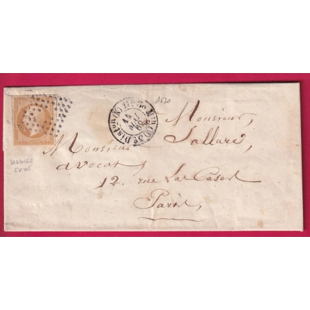 N°13 TTB PARIS LOSANGE EVIDE + POTHION 1520 BUREAU K POUR PARIS LETTRE COVER