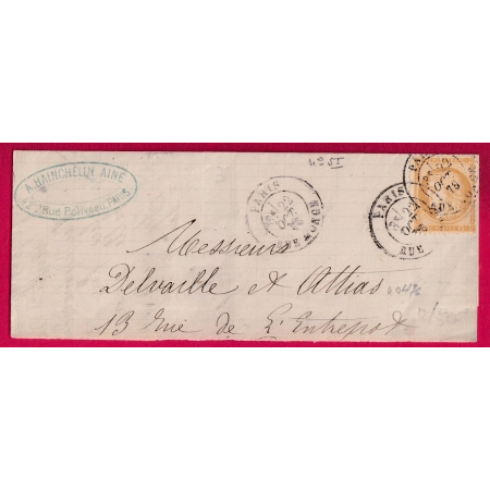 N°55 CAD PARIS RUE MONGE POUR PARIS LETTRE COVER