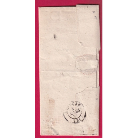 CAD TYPE 22 GOAREC COTES DU NORD + TAXE LOCALE 1 POUR LOUDEAC 1856 LETTRE