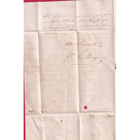 CAD TYPE 22 GOAREC COTES DU NORD + TAXE LOCALE 1 POUR LOUDEAC 1856 LETTRE