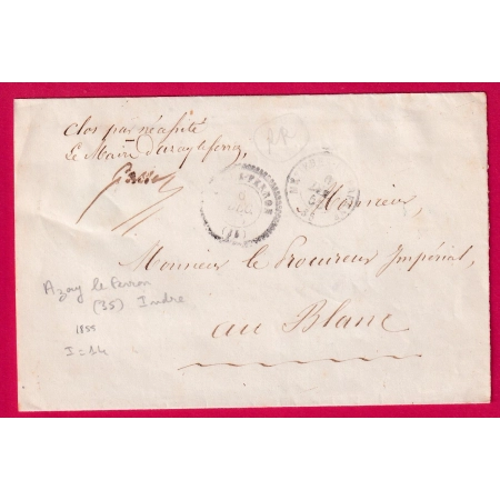 CAD TYPE 22 AZAY LE FERRON INDRE  EN FRANCHISE LE MAIRE POUR LE BLANC LETTRE