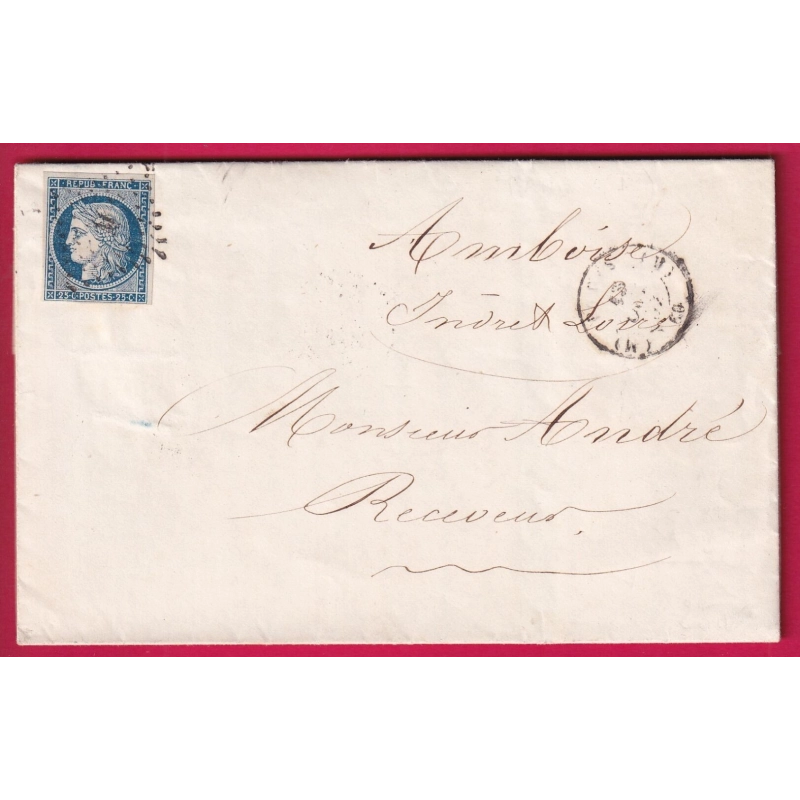 N°4 PARIS BUREAU M ASSEMBLEE NATIONALE LOSANGE M ROMAIN ?? POUR AMBOISE LETTRE