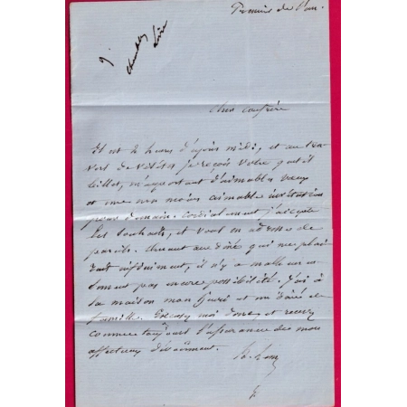 N°13 JAUNE CITRON PARIS BUREAU B POTHION 1520 POUR PARIS LETTRE