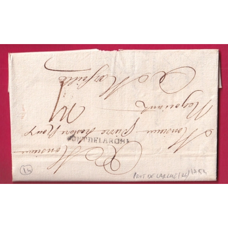 MARQUE PONT DE LARCHE EURE 1754 INDICE 14 POUR MARSEILLE LETTRE