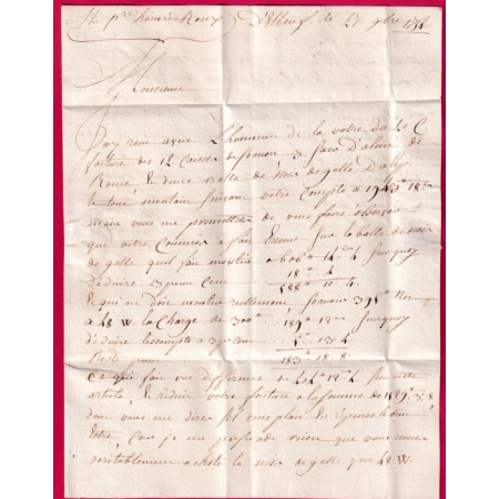 MARQUE PONT DE LARCHE EURE 1754 INDICE 14 POUR MARSEILLE LETTRE