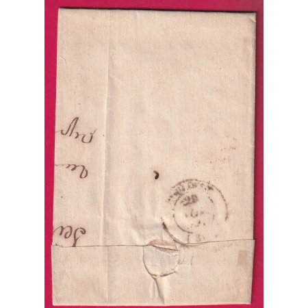 CURSIVE ROUGE 31 SARAMON GERS T12 GIMONT POUR TOULOUSE 1838 INDICE 13 LETTRE