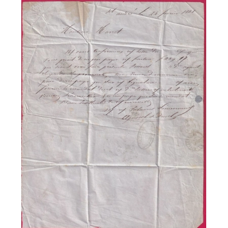 CURSIVE 33 ST ANDRE DE SANGONIS HERAULT 1848 POUR ALLANCHE CANTAL INDICE 15 LETTRE