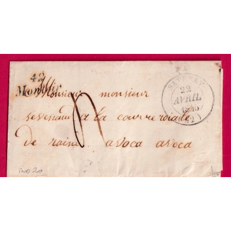 CURSIVE 42 MONTLOIR LOIRE INFERIEURE T14 SAVENAY INDICE 20 POUR RENNES ILLE ET VILAINE LETTRE