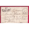 DOUBLE CURSIVE 75 MONCOUTANT BRESSUIRE DEUX SEVRES 1829 INDICE 18 POUR POITIERS VIENNE LETTRE