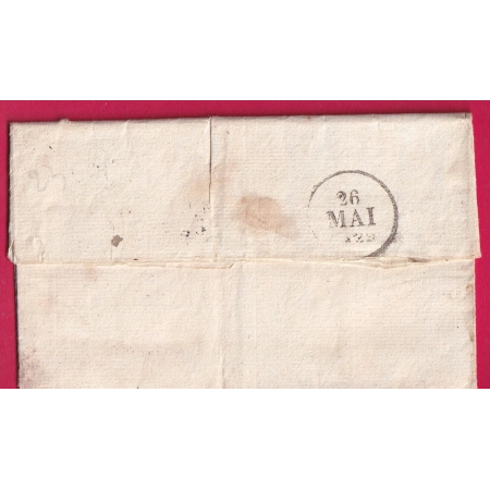 DOUBLE CURSIVE 75 MONCOUTANT BRESSUIRE DEUX SEVRES 1829 INDICE 18 POUR POITIERS VIENNE LETTRE