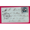 N°10 CURSIVE ONS EN BRAY OISE + DATEUR B 1853 POUR PARIS LETTRE