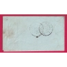 N°10 CURSIVE ONS EN BRAY OISE + DATEUR B 1853 POUR PARIS LETTRE