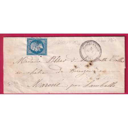 N°24 PC 2531 PLOUGUENAST COTES DU NORD CAD TYPE 22 INDICE 14 POUR MAROUE PRES LAMBALLE LETTRE