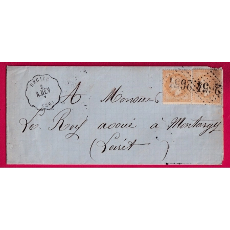 N°28 X2 CONVOYEUR STATION DECIZE NIEVRE POUR MONTARGIS LOIRET LETTRE