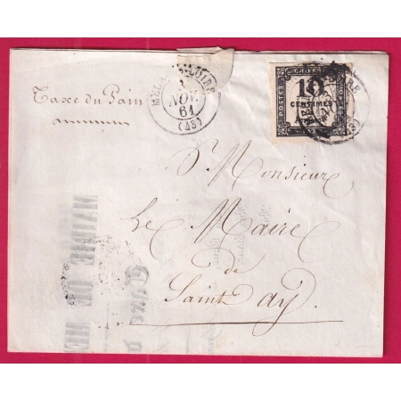 TAXE N°2 MEUNG SUR LOIRE LOIRET TEXTE TAXE DU PAIN POUR ST AY LETTRE