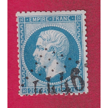 N°22 GC4446 VALDAMPIERRE OISE COTE 60€ SUR BLEU TIMBRE BRIEFMARKEN STAMP FRANCE