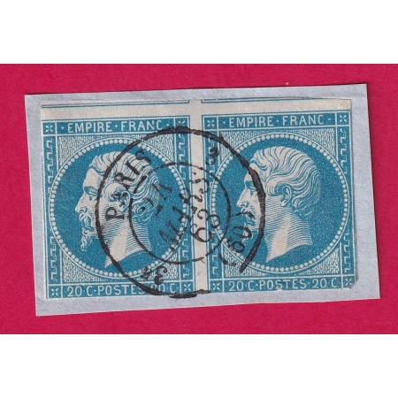 N°14 PAIRE CAD PARIS 3E 60 3 SERVICE DE L'ETRANGER POTHION 1350 TIMBRE BRIEFMARKEN STAMP FRANCE