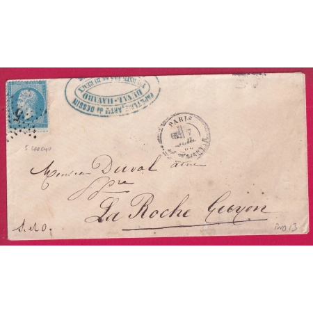 N°22 PARIS ETOILE VARIETE ETOILE 5 CROCHU POUR LA ROCHE GUYON SEINE ET OISE INDICE 13 LETTRE COVER